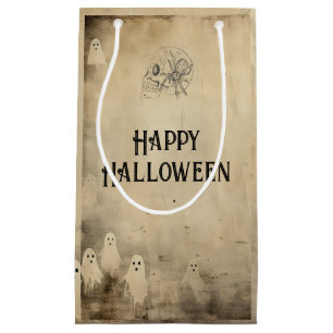 Adult Halloween Party Vintage Ghost Skull Spider Small Gift Bag