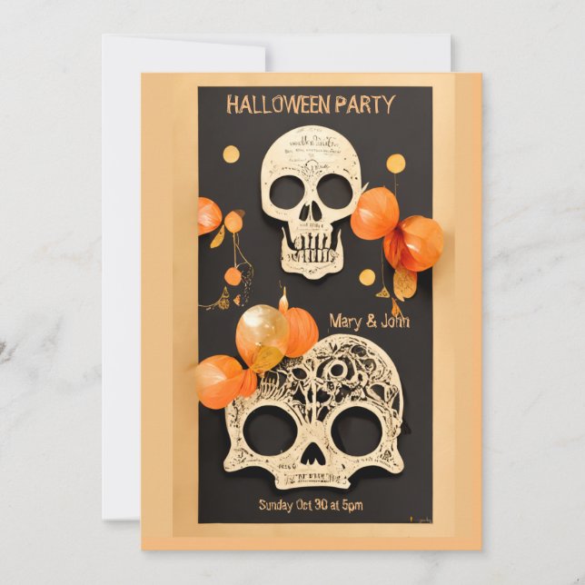Adult Halloween Party Vintage Gothic Invitation (Front)