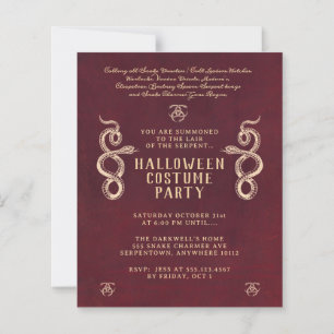  Adult Halloween Serpent Party Burgundy