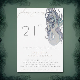 Adult Mermaid ANY Birthday Party Invitation