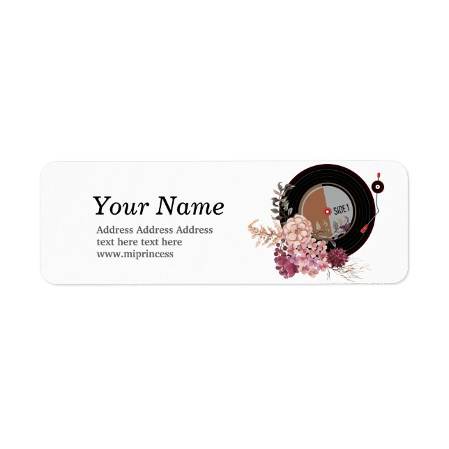 adult music return address stickers (Front)