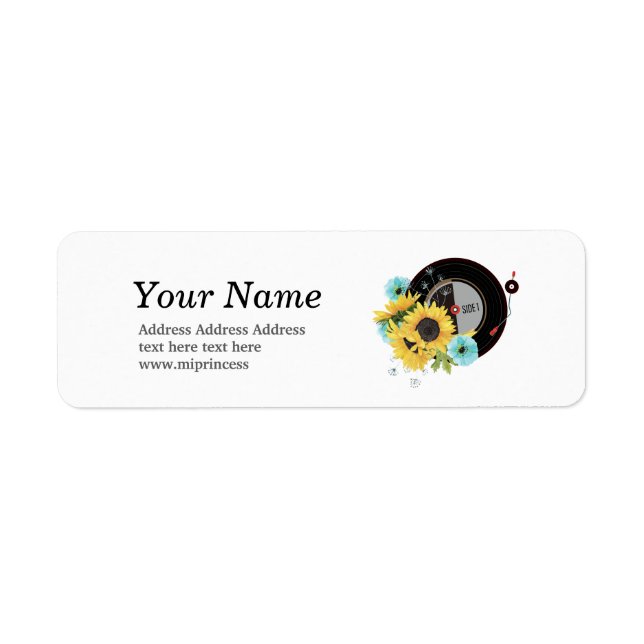 adult music return address stickers (Front)