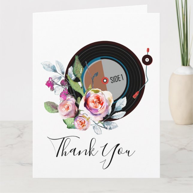adult music, thank you card (Front)