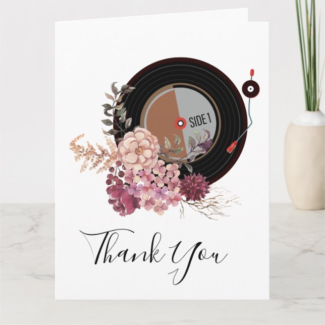 adult music, thank you card (Front)