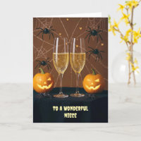 Adult Niece Halloween Cute Funny Champagne