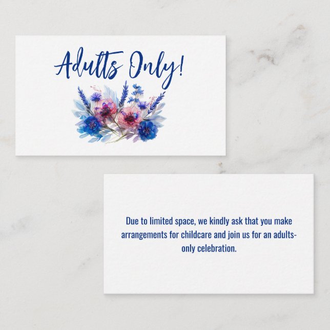 Adult only! Pastel Whispers Meadows Collection Enclosure Card (Front/Back)