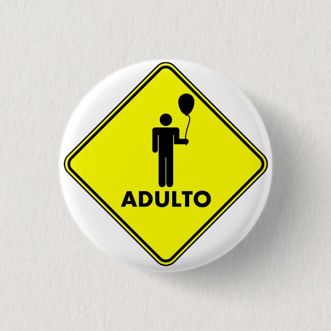 “ADULT” pin, 3,2 cm 1 Inch Round Button (Front)