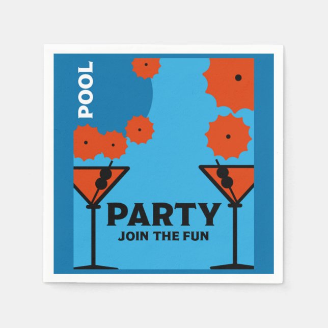 Adult Pool Parties  Napkin (Front)