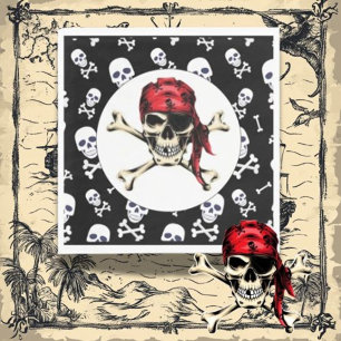 adult salty  pirate  napkin