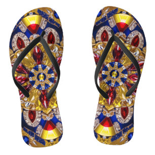 Adult Slim Straps with Colombian Colours Flip Flops