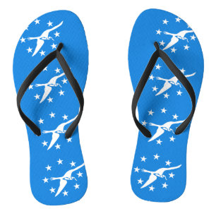 Adult Slim Straps with Flag of Corpus Christi, USA Flip Flops