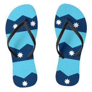 Adult Slim Straps with Flag of Minnesota Flip Flops