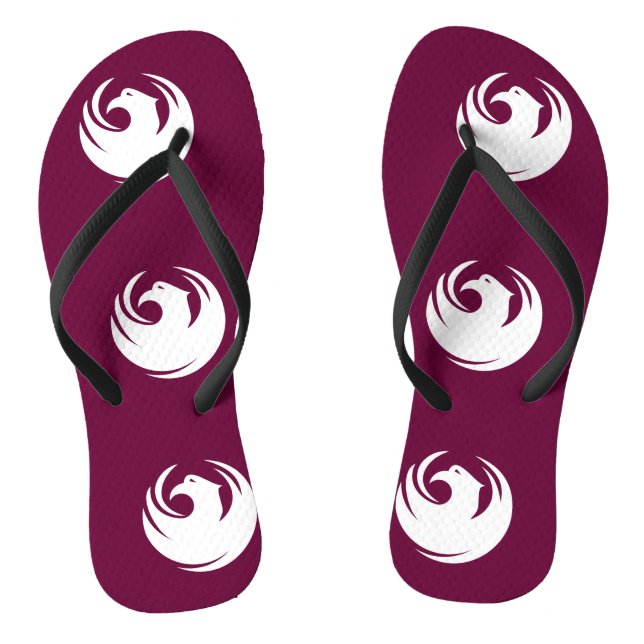 Adult Slim Straps with Flag of Phoenix City Flip Flops (Footbed)