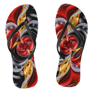 Adult Slim Straps with German Colours Flip Flops