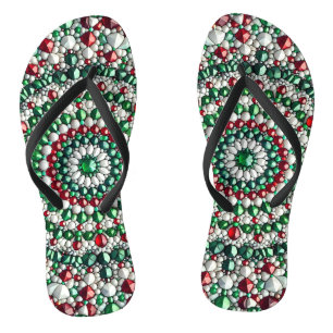 Adult Slim Straps with Italian Colours Flip Flops