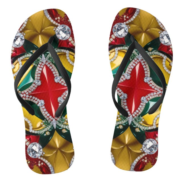 Adult Slim Straps with Los Angeles Colours Flip Flops (Footbed)