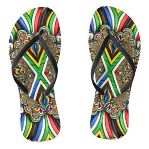 Adult Slim Straps with South African Colours Flip Flops