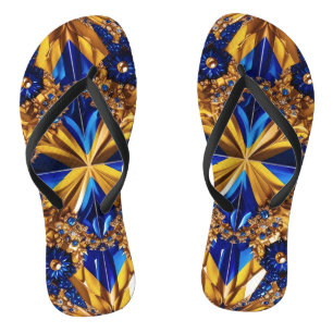 Adult Slim Straps with Sweden Colours Flip Flops