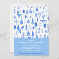 Adult slumber party invite Beautiful Watercolor