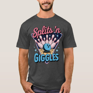 Adult Splits 'n Giggles Bowling-Funny Bowler Mom D T-Shirt