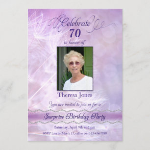 Adult Surprise Birthday Party Photo Invitations