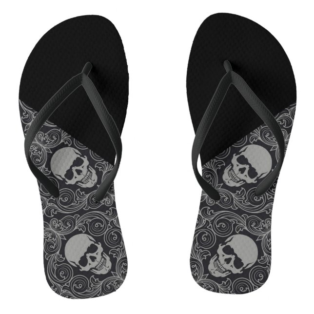 Adult, Thin Strap Flip Flops/Skulls Flops (Footbed)