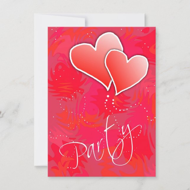 Adult Valentine's Day Party Invitation Card (Front)