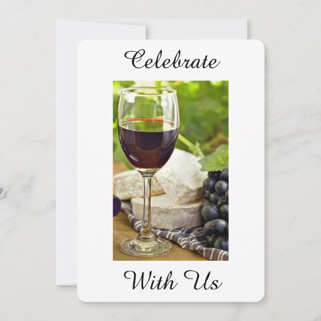 ADULT WINE/CHESSE ALL OCCASION PARTY INVITATION (Front)