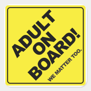Adulte à bord !  Autocollant de Childfree