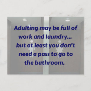 ADULTE : Carte postale Pass Salle de bain