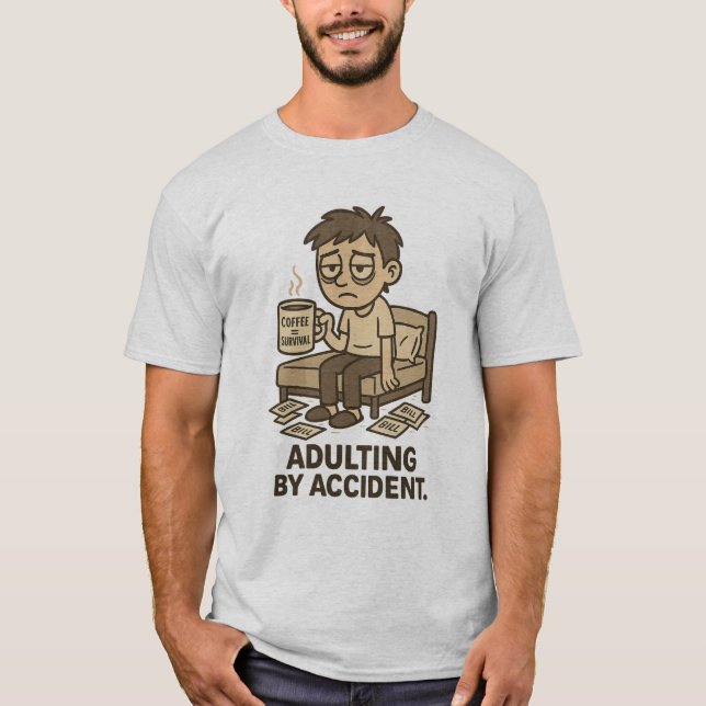 Adulting by Accident  T-Shirt (Front)