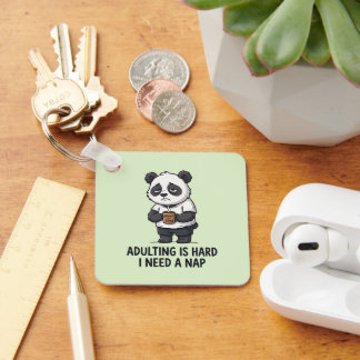 Adulting Is Hard I Need A Nap Keychain