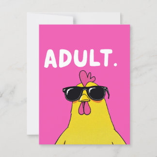 Adulting Level: Chicken Boss Postcard