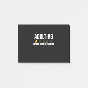 Adulting Overrated Post-it Notes