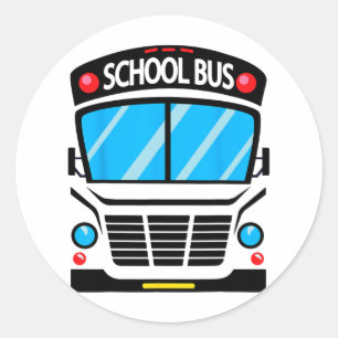Adults And Kids School Bus Costume Halloween  Classic Round Sticker
