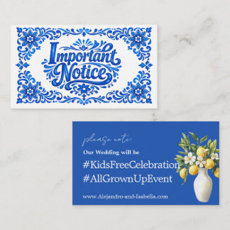 💙🍋Adults Only Azul & Limone Romance Adults‑Only  Enclosure Card