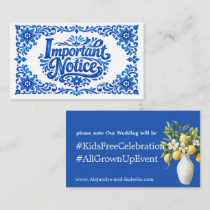 💙🍋Adults Only Azul & Limone Romance Adults‑Only Enclosure Card