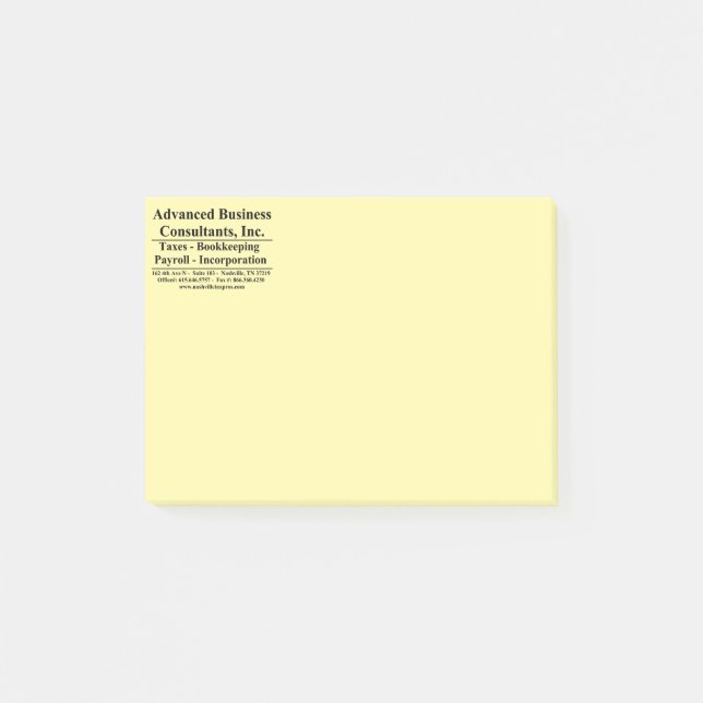 Advanced Business Post-it Notes (Front)
