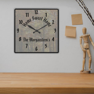 Advanced Create Your Own Custom Personalized Square Wall Clock