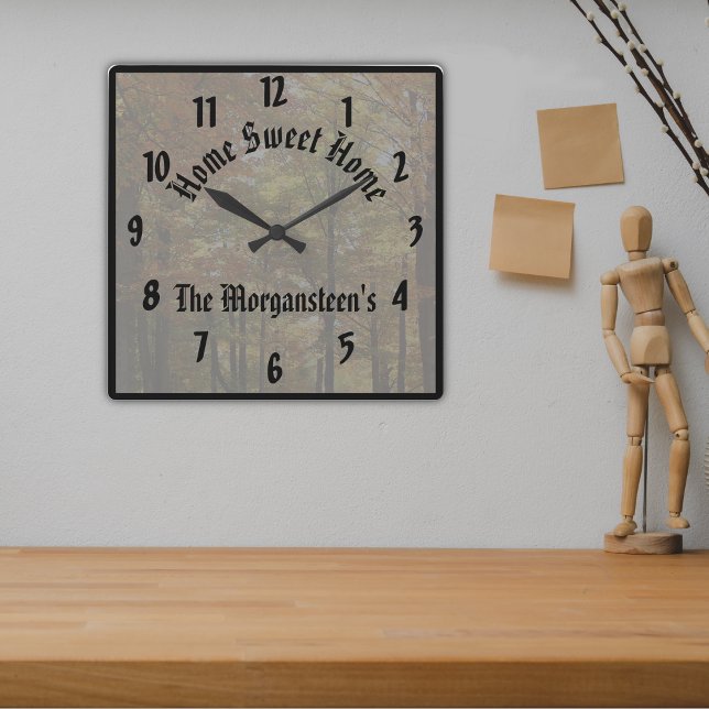 Advanced Create Your Own Custom Personalized Square Wall Clock (Creator Uploaded)