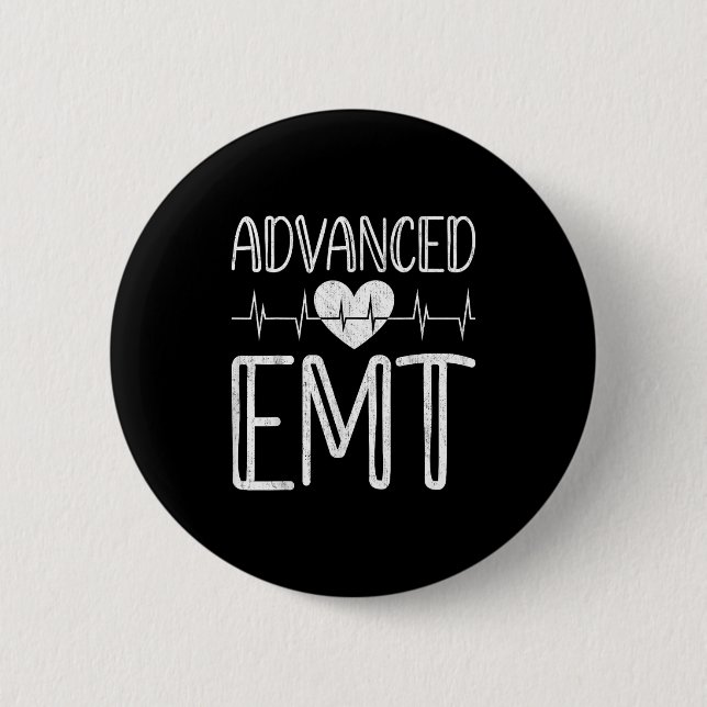 Advanced Emt - Emergency Medical Technician Ems Pa 2 Inch Round Button (Front)