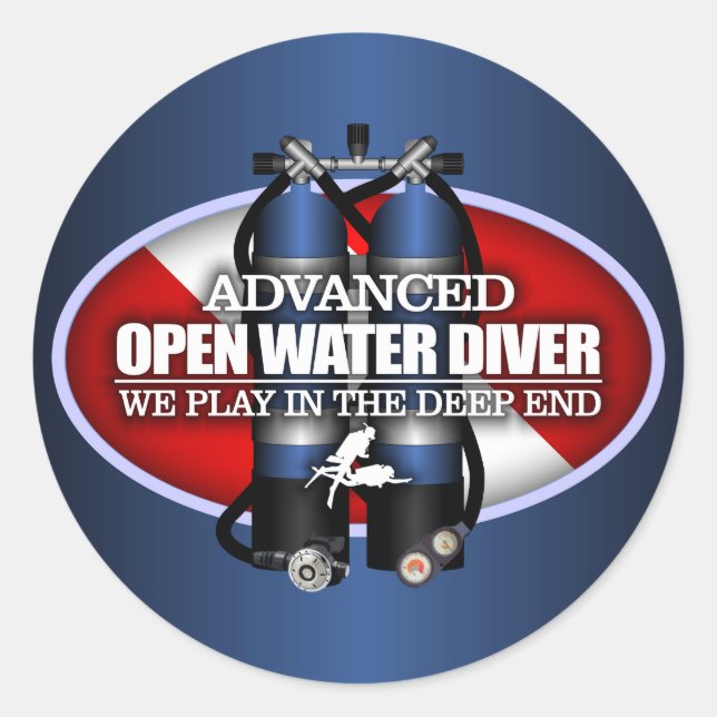 Advanced Open Water (ST) Classic Round Sticker (Front)