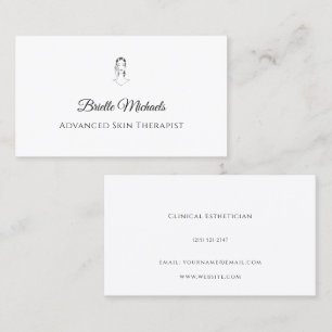 Advanced Skin Therapist Minimal Elegant Business Card