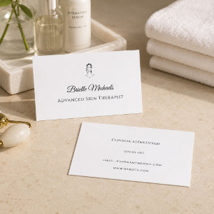 Advanced Skin Therapist Minimal Elegant Business Card