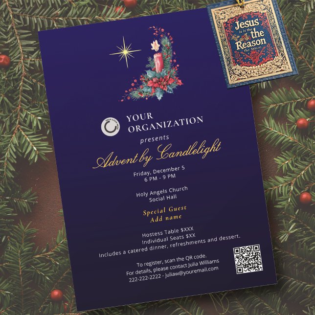 Advent by Candlelight Women Ministry Christmas Invitation (Advent by Candlelight Women Ministry Christmas Invitation)