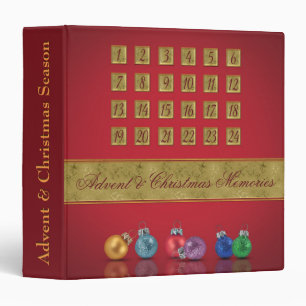 Advent Calendar Christmas Ornaments Binder