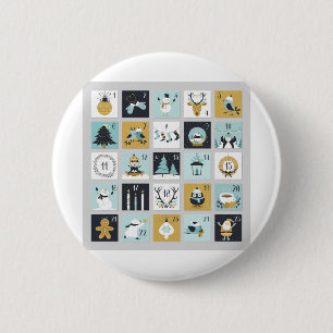 Advent Calendar Printable Calendar 2 Inch Round Button