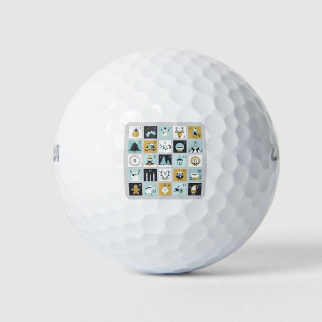 Advent Calendar Printable Calendar Golf Balls (Front)
