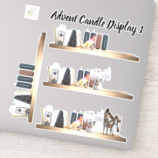 Advent Candle Display 1 Removable Vinyl Stickers