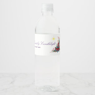 Advent Candlelight Women Ministry Christmas Wreath Water Bottle Label